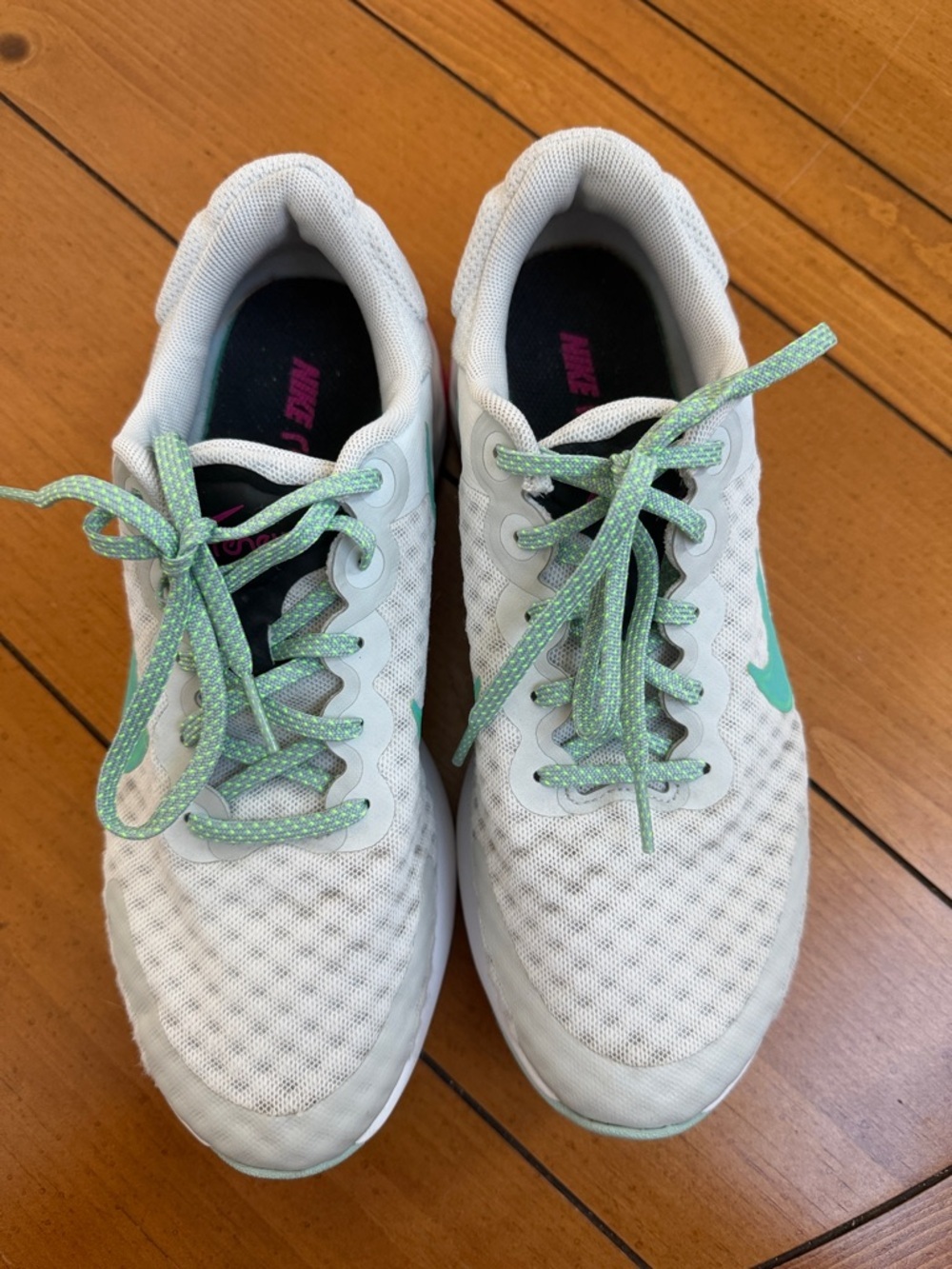 Nike Renew Run Sneakers | Gray & Teal | Women’s Athletic Shoes - Picture 2 of 6